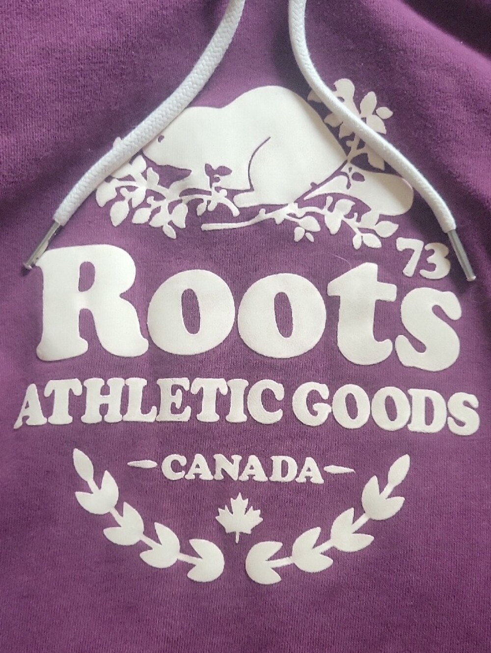 Roots Magenta Hoodie with White Logo - Picture 3 of 3